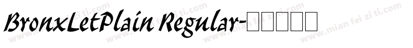 BronxLetPlain Regular字体转换
